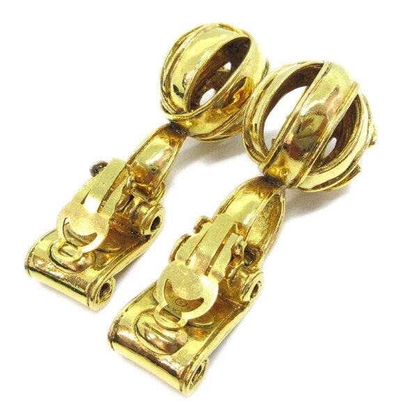 Chanel Dangle Earrings Clip-On Gold 94P 80475 - Picture 2 of 4